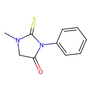 1-methyl-3-phenyl-2-thioxo-4-imidazolidinone structure