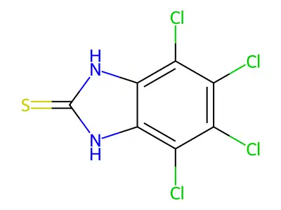 4,5,6,7-Tetrachloro-1,3-dihydrobenzimidazole-2-thione structure