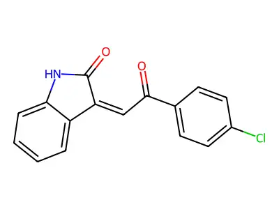 (3Z)-3-[2-(4-Chlorophenyl)-2-oxoethylidene]-1,3-dihydro-2H-indol-2-one structure