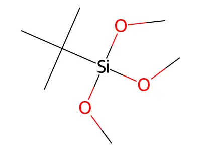 t-Butyltrimethoxysilane structure