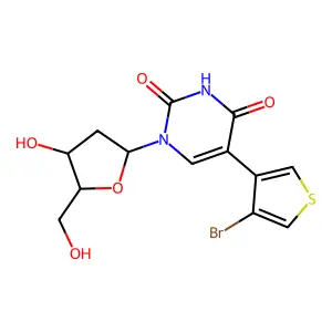 5-(4-Bromo-3-thienyl)-2'-deoxyuridine structure