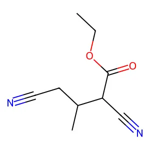 Ethyl 2,4-dicyano-3-methyl-butanoate structure