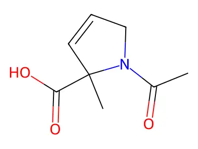 1-Acetyl-2-methyl-2,5-dihydro-1H-pyrrole-2-carboxylic acid structure