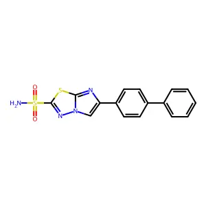 Imidazo(2,1-b)-1,3,4-thiadiazole-2-sulfonamide, 6-(1,1'-biphenyl)-4-yl)- structure