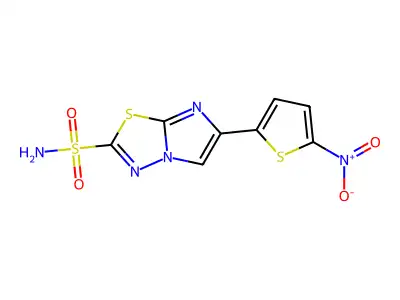 Imidazo(2,1-b)-1,3,4-thiadiazole-2-sulfonamide, 6-(5-nitro-2-thienyl)- structure