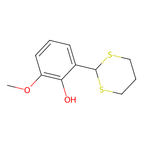 2-(1,3-Dithian-2-yl)-6-methoxyphenol structure