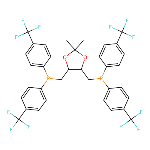 (+)-O-ISOPROPYLIDENE-2,3-DIHYDROXY-1,4-BIS[BIS(4-TRIFLUOROMETHYLPHENYL)PHOSPHINO]BUTANE structure