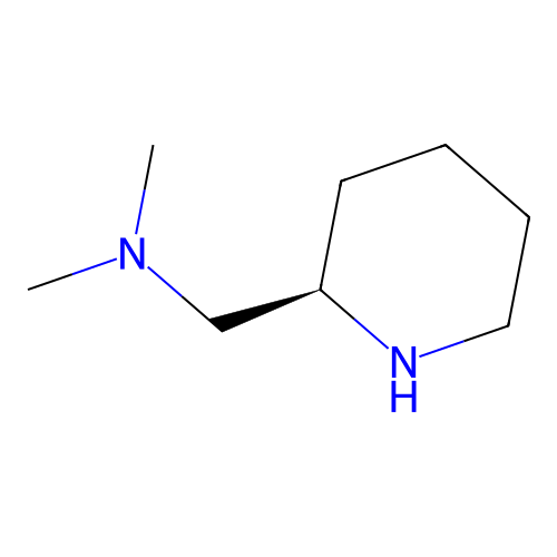 dimethyl({[(2R)-piperidin-2-yl]methyl})amine structure