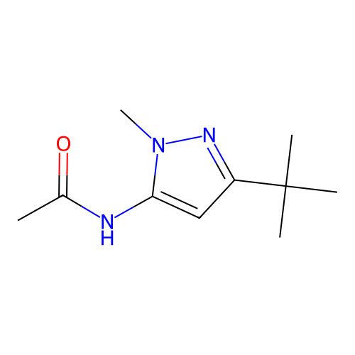 N-(3-tert-butyl-1-methyl-1H-pyrazol-5-yl)acetamide structure