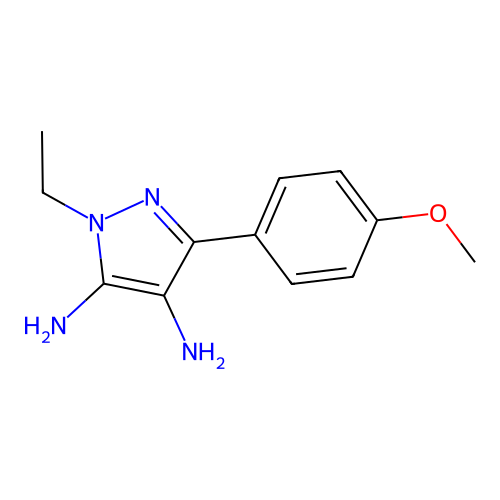 1H-Pyrazole-4,5-diamine, 1-ethyl-3-(4-methoxyphenyl)- structure