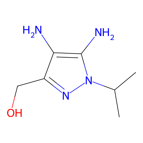 (4,5-diamino-1-isopropyl-1H-pyrazol-3-yl)methanol structure
