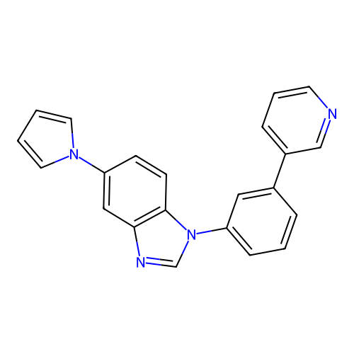 1-(3-(Pyridin-3-yl)phenyl)-5-(1-pyrrolyl)benzimidazole structure