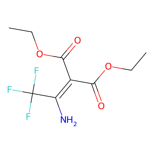 Diethyl (1-amino-2,2,2-trifluoroethylidene)propanedioate structure