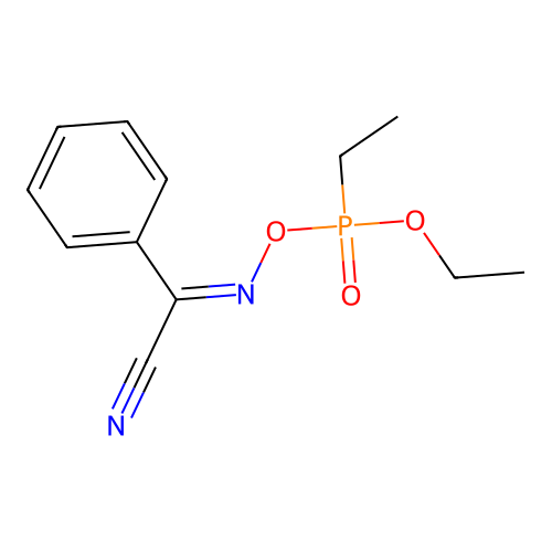 Phoxim, ethyl phosphonate structure
