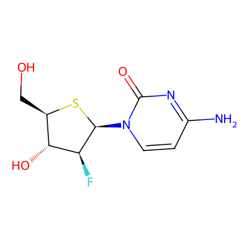 1-(2-Deoxy-2-fluoro-4-thio-arabinofuranosyl)cytosine structure