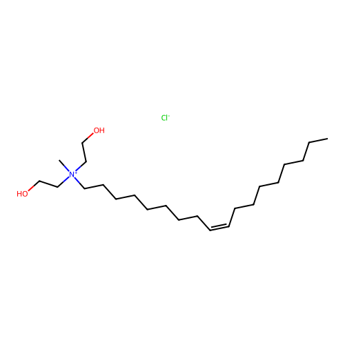 Bis(2-hydroxyethyl)methyloleylammonium chloride structure