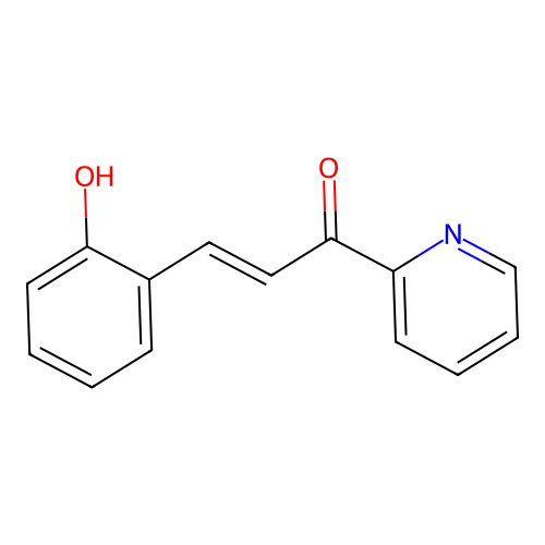 (E)-3-(2-hydroxyphenyl)-1-pyridin-2-ylprop-2-en-1-one structure