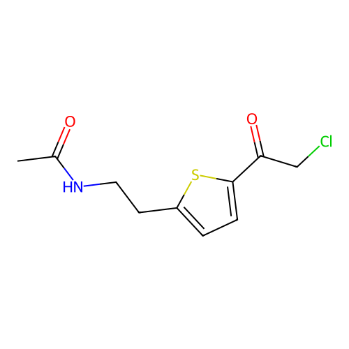 N-{2-[5-(2-chloroacetyl)thiophen-2-yl]ethyl}acetamide structure