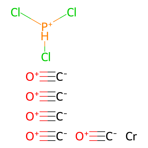Chromium, pentacarbonyl(phosphorus trichloride)- structure