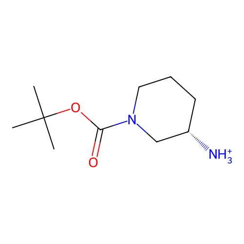 1-(tert-Butoxycarbonyl)piperidin-3-aminium structure