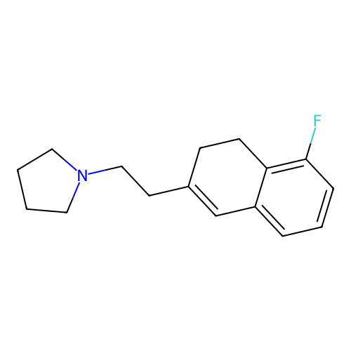 Pyrrolidine, 1-[2-(5-fluoro-3,4-dihydro-2-naphthalenyl)ethyl]- structure