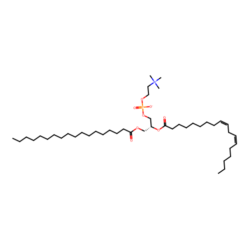 1-Stearoyl-2-linoleoyl-sn-glycero-3-phosphatidylcholine structure
