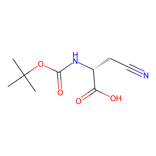 Boc-beta-cyano-D-alanine structure