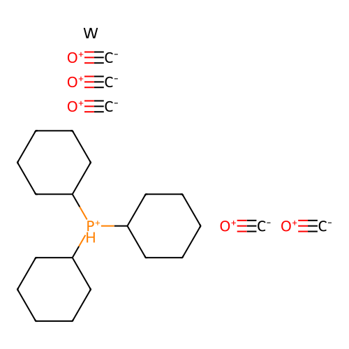 Tungsten,pentacarbonyl(tricyclohexylphosphine)- structure