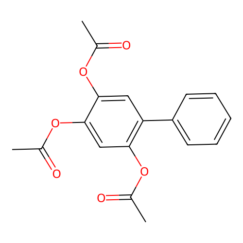 3,6-Bis(acetyloxy)[1,1'-biphenyl]-4-yl acetate structure