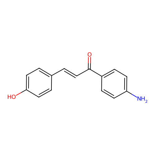 1-(4-Aminophenyl)-3-(4-hydroxyphenyl)prop-2-en-1-one structure