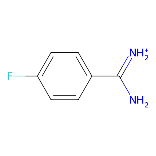 4-Fluorobenzene-1-carboximidamidium structure