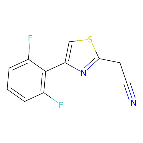 2-[4-(2,6-Difluorophenyl)-1,3-thiazol-2-yl]acetonitrile structure