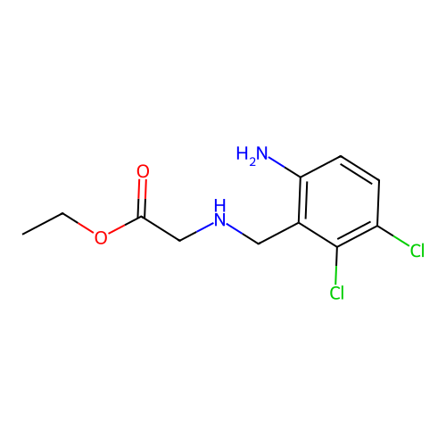 Ethyl 2-((6-amino-2,3-dichlorobenzyl)amino)acetate structure