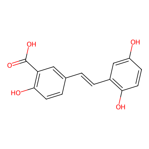 5-(2-(2,5-Dihydroxyphenyl)vinyl)-2-hydroxybenzoic acid structure