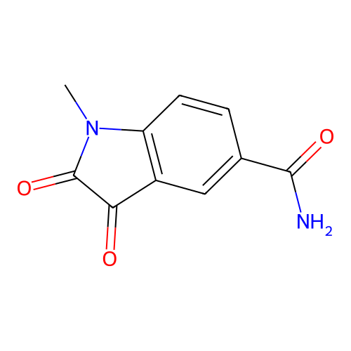 1-甲基-2,3-二氧代吲哚啉-5-甲酰胺 structure