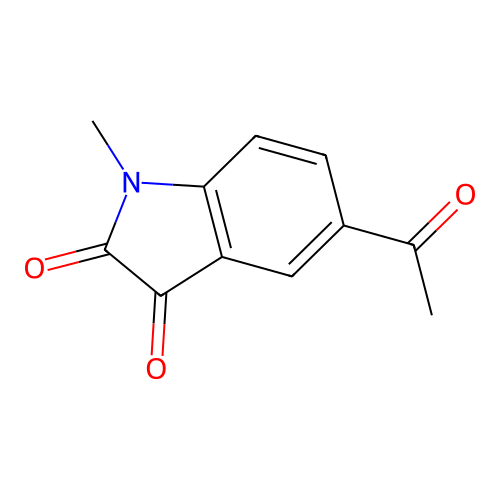 1H-Indole-2,3-dione, 5-acetyl-1-methyl- structure