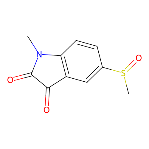 1H-Indole-2,3-dione, 1-methyl-5-(methylsulfinyl)- structure