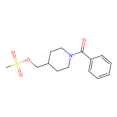 1-Benzoylpiperidin-4-ylmethyl methanesulfonate structure