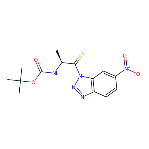 Boc-ThionoAla-1-(6-nitro)benzotriazolide structure