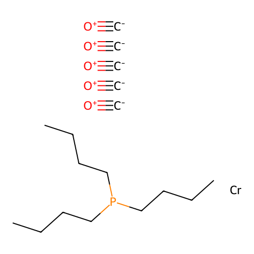 Carbon monoxide;chromium;tributylphosphane structure