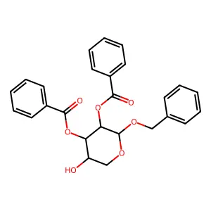 (3-Benzoyloxy-5-hydroxy-2-phenylmethoxyoxan-4-yl) benzoate structure