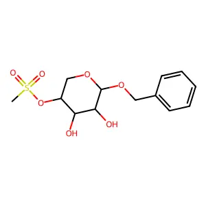 (4,5-Dihydroxy-6-phenylmethoxyoxan-3-yl) methanesulfonate structure