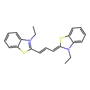 3,3'-Diethylthiacarbocyanine structure