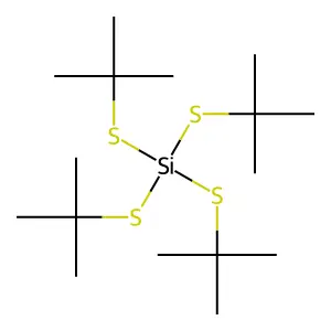 Tetrakis(tert-butylsulfanyl)silane structure