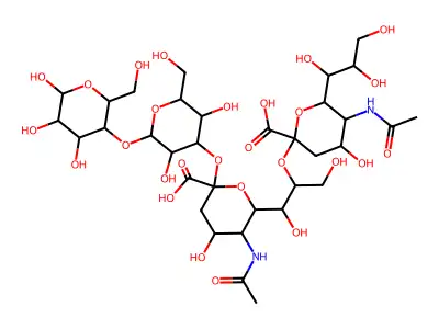 Di-(N-acetylneuramin)lactose structure