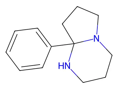 8a-Phenyloctahydropyrrolo[1,2-a]pyrimidine structure