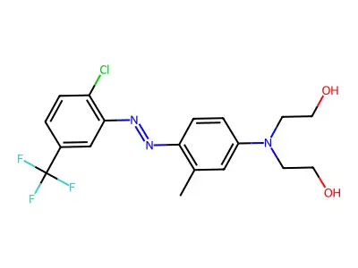2,2'-[(4-{[2-Chloro-5-(trifluoromethyl)phenyl]diazenyl}-3-methylphenyl)imino]diethanol structure