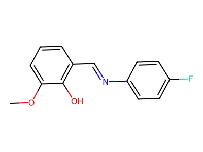 Alpha-(4-fluorophenylimino)-2-methoxy-O-cresol structure