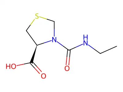 (S)-3-(Ethylcarbamoyl)thiazolidine-4-carboxylic acid structure