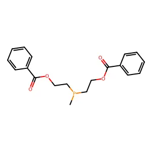 Ethanol, 2,2'-(methylphosphinidene)di-, dibenzoate structure